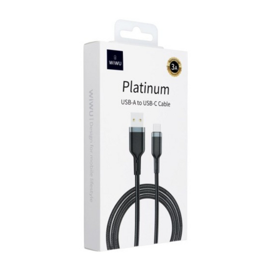 USB To Type-C Wiwu Platinum Cable 120cm Black