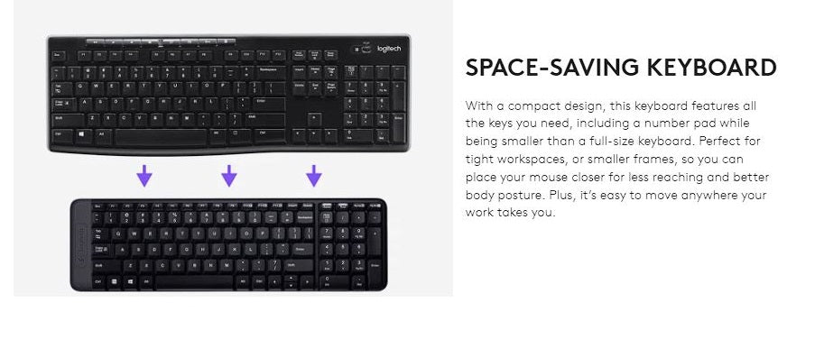 Logitech MK220 Wireless Keyboard and Mouse Combo