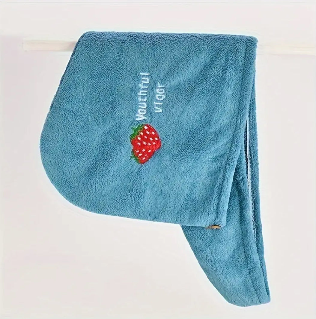 Magic Microfiber Hair Drying Towel – Quick-Dry Turban with Button