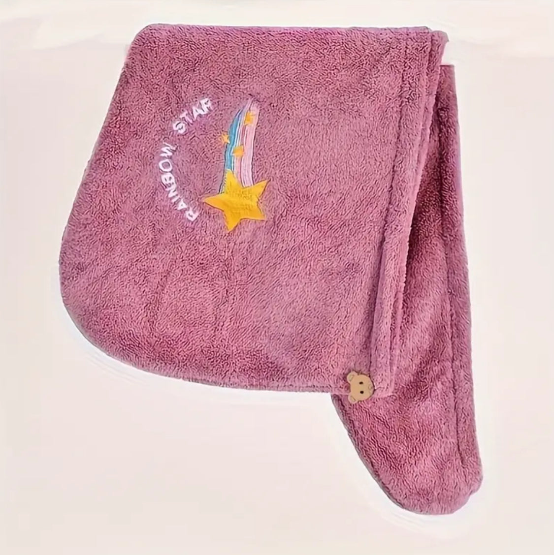 Magic Microfiber Hair Drying Towel – Quick-Dry Turban with Button