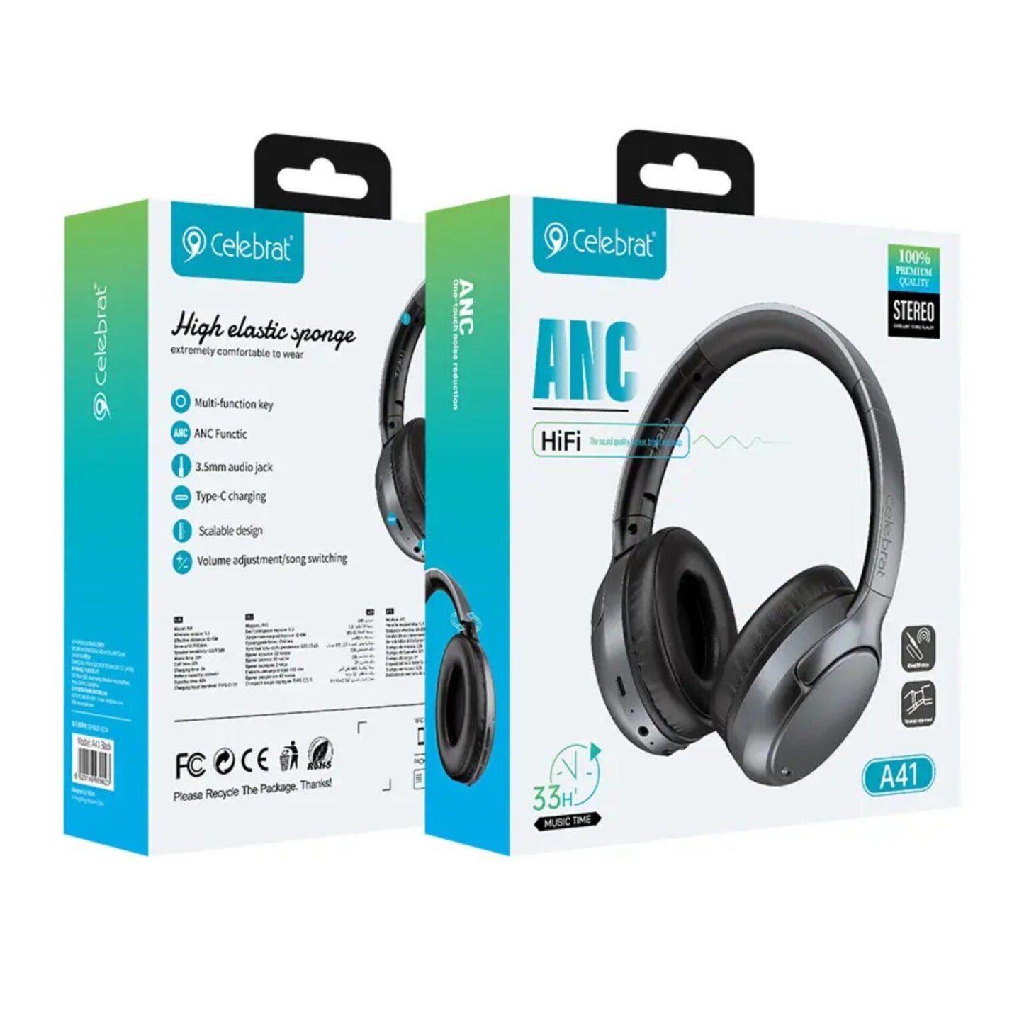 Celebrat A41 Wireless Bluetooth Headphone