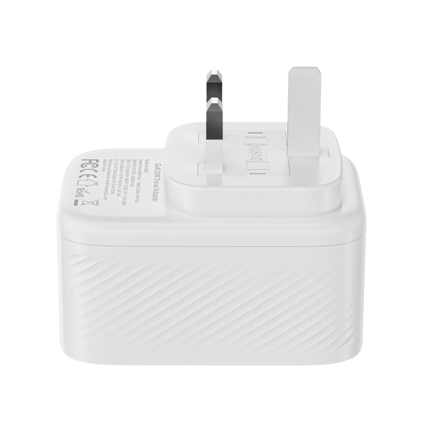 Wiwu WI-UA008 Power Cube 30w GAN Travel Charging Adapter UK