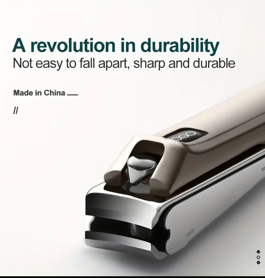Stainless Steel Anti-Splash Nail Clippers – Sharp & Durable
