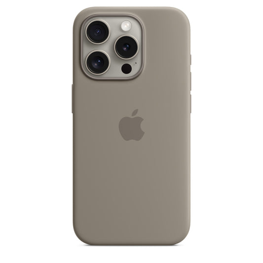 Silicone Case for iPhone 15 Pro - Olive Grey