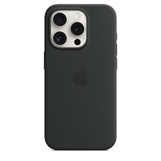 Silicone Case for iPhone 15 Pro Max- Black