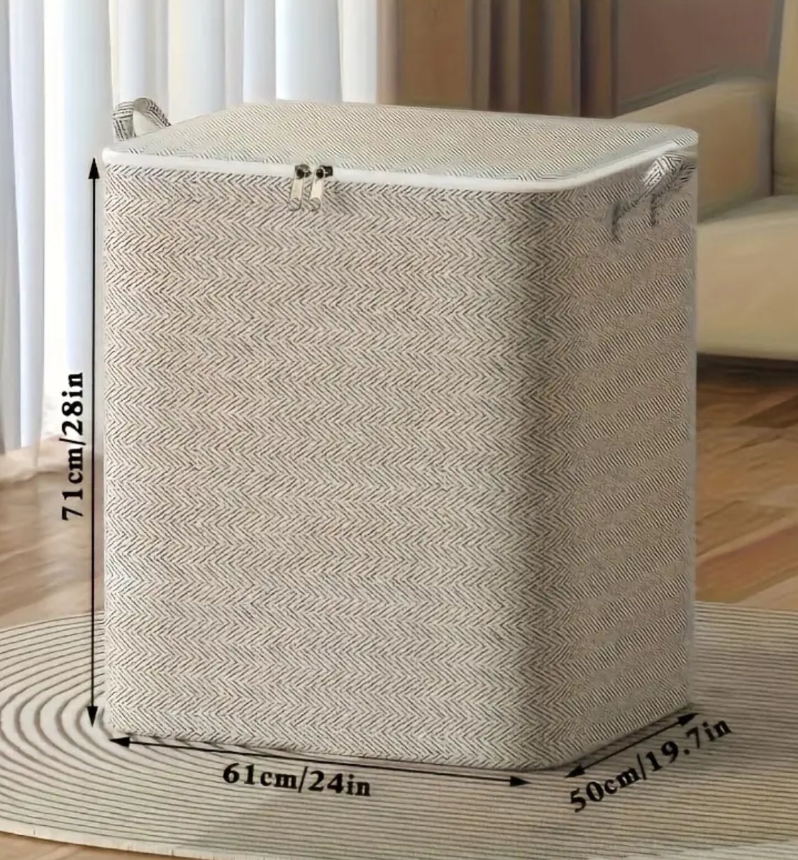 Extra Large Foldable Laundry Basket with Lid - 110L/220L