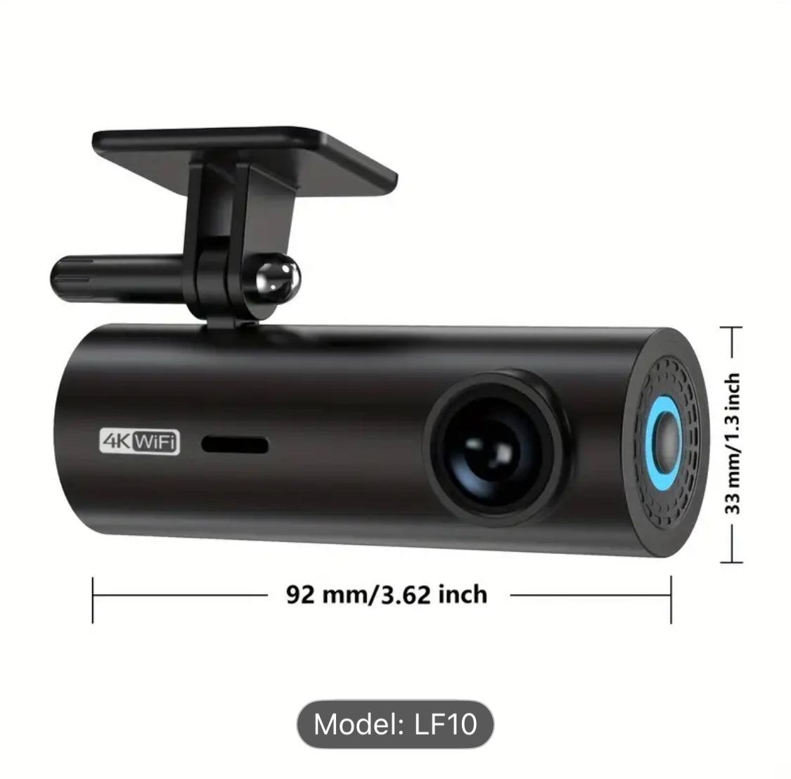 LF10 4K Single Lens Dash Cam – Ultra HD Driving Recorder