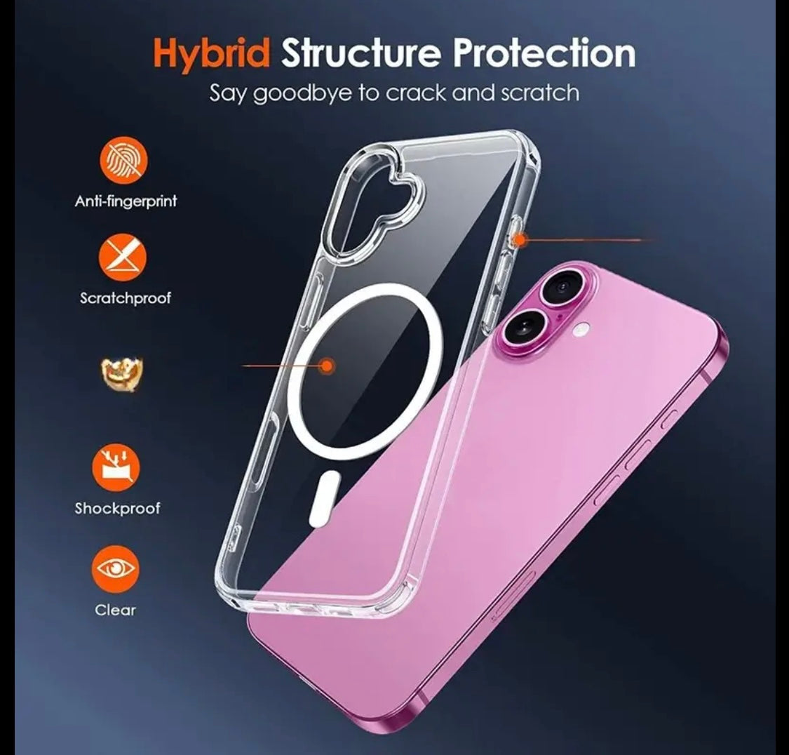 Magnetic Cover for i Phone Models 16, 15, 14, Pro Pro Plus, Max, Designed for Magsafe