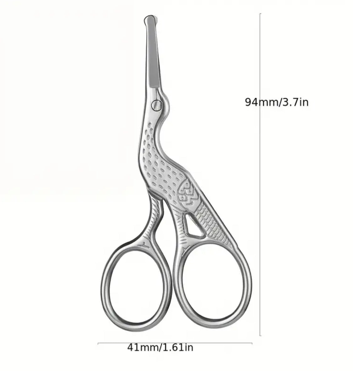 Stainless Steel Safety Scissors – Round Tip for Nose, Beard & Eyebrows