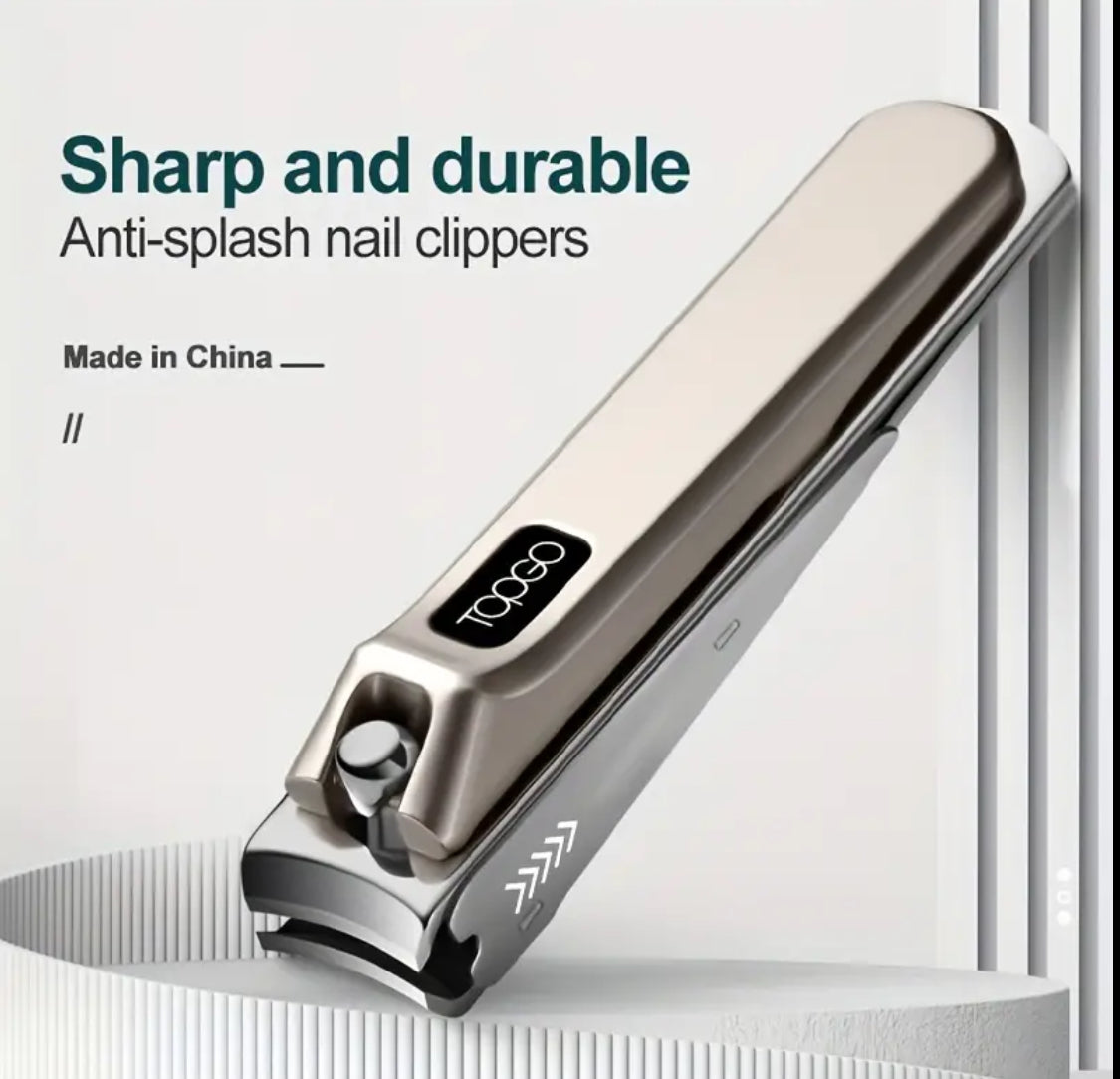 Stainless Steel Anti-Splash Nail Clippers – Sharp & Durable