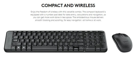 Logitech MK220 Wireless Keyboard and Mouse Combo