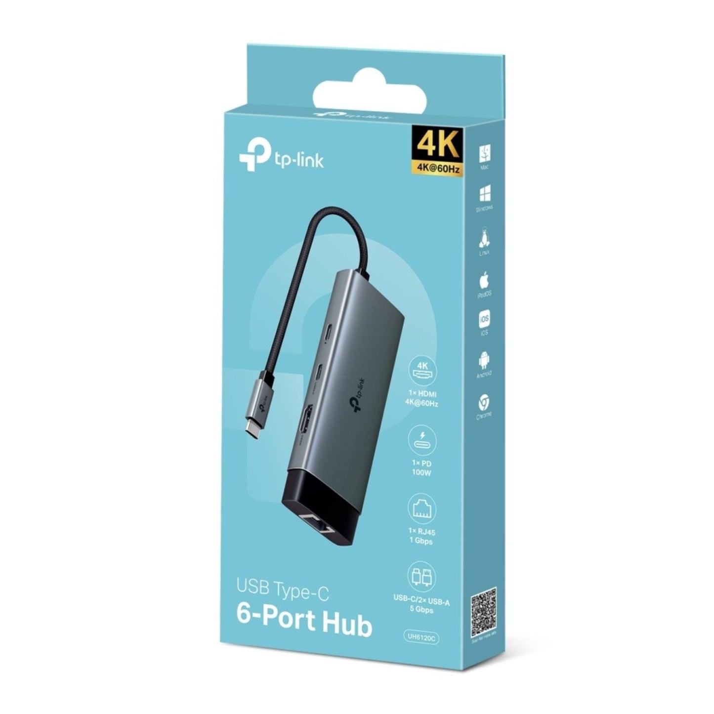 TP-link UH6120C USB Type-C 6 Port Hub 4K