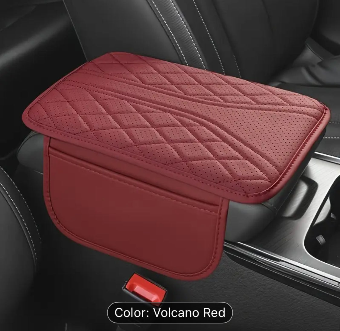 PU Leather Car Armrest Pad with Storage – Universal Fit