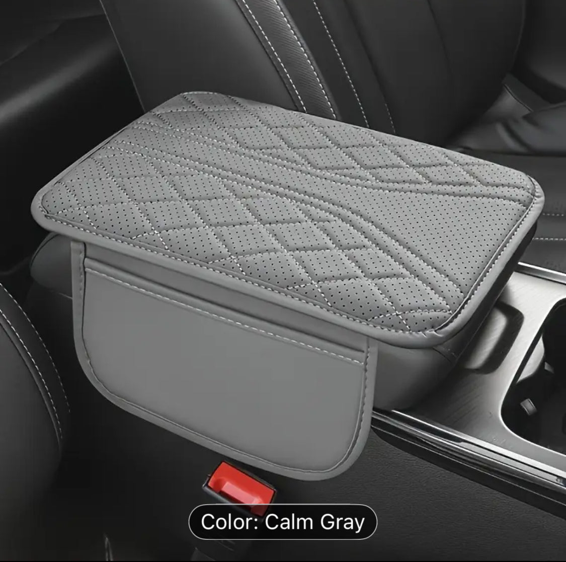 PU Leather Car Armrest Pad with Storage – Universal Fit