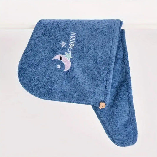 Magic Microfiber Hair Drying Towel – Quick-Dry Turban with Button