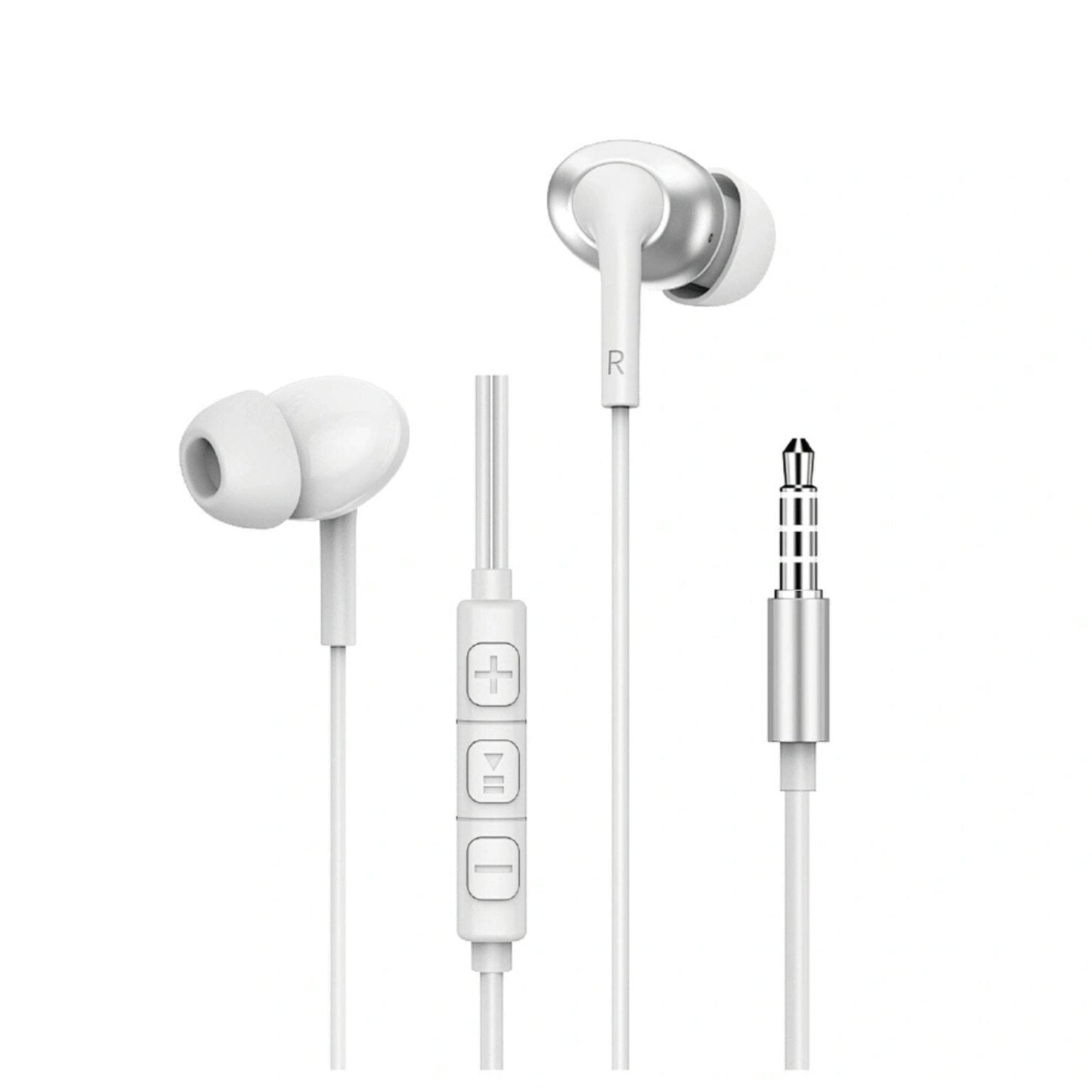 WiWU EB317 Stereo Earphone – Black / White