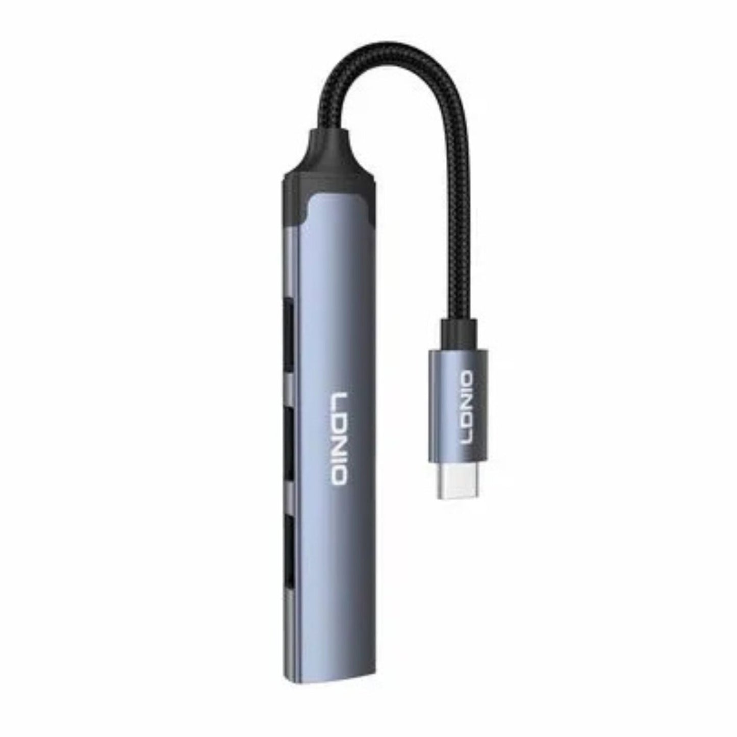 LDNIO DS-104C USB-C 2.0×3+3.5mm Audio Data Transmission Hub Adapter