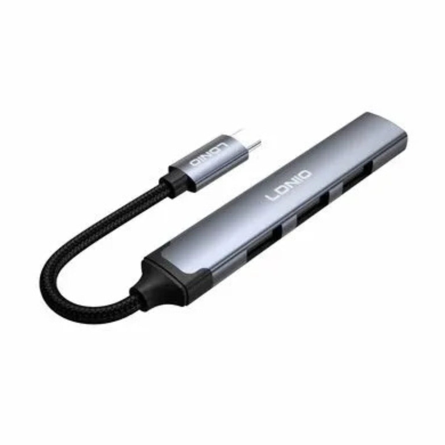 LDNIO DS-104C USB-C 2.0×3+3.5mm Audio Data Transmission Hub Adapter