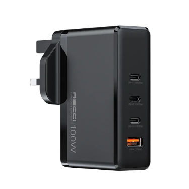 Recci RC41 100w Gan Smart Charger Black
