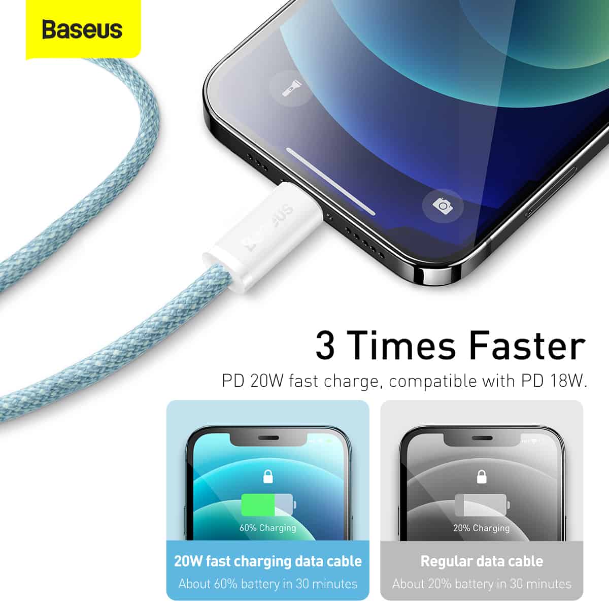 Baseus Dynamic Series Fast Charging Data Cable USB to  Lightning - iPhone